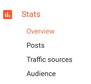 blog dashboard