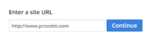enter your site url