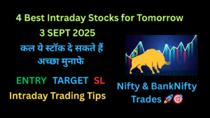 Intraday Stocks for Tomorrow 3 Sept
